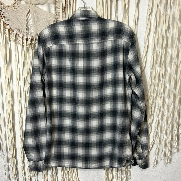 ALLSAINTS Dogwood Shirt in Ecru/Charcoal Size XS - Picture 6 of 14